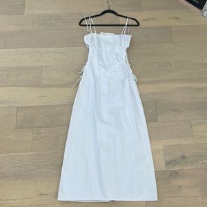 Zara MIDI white cutout dress. Never Worn